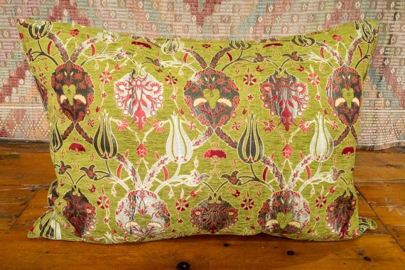 Large Lime Ottoman Turkish Tulip Floor Cushion Cover 69x100cm